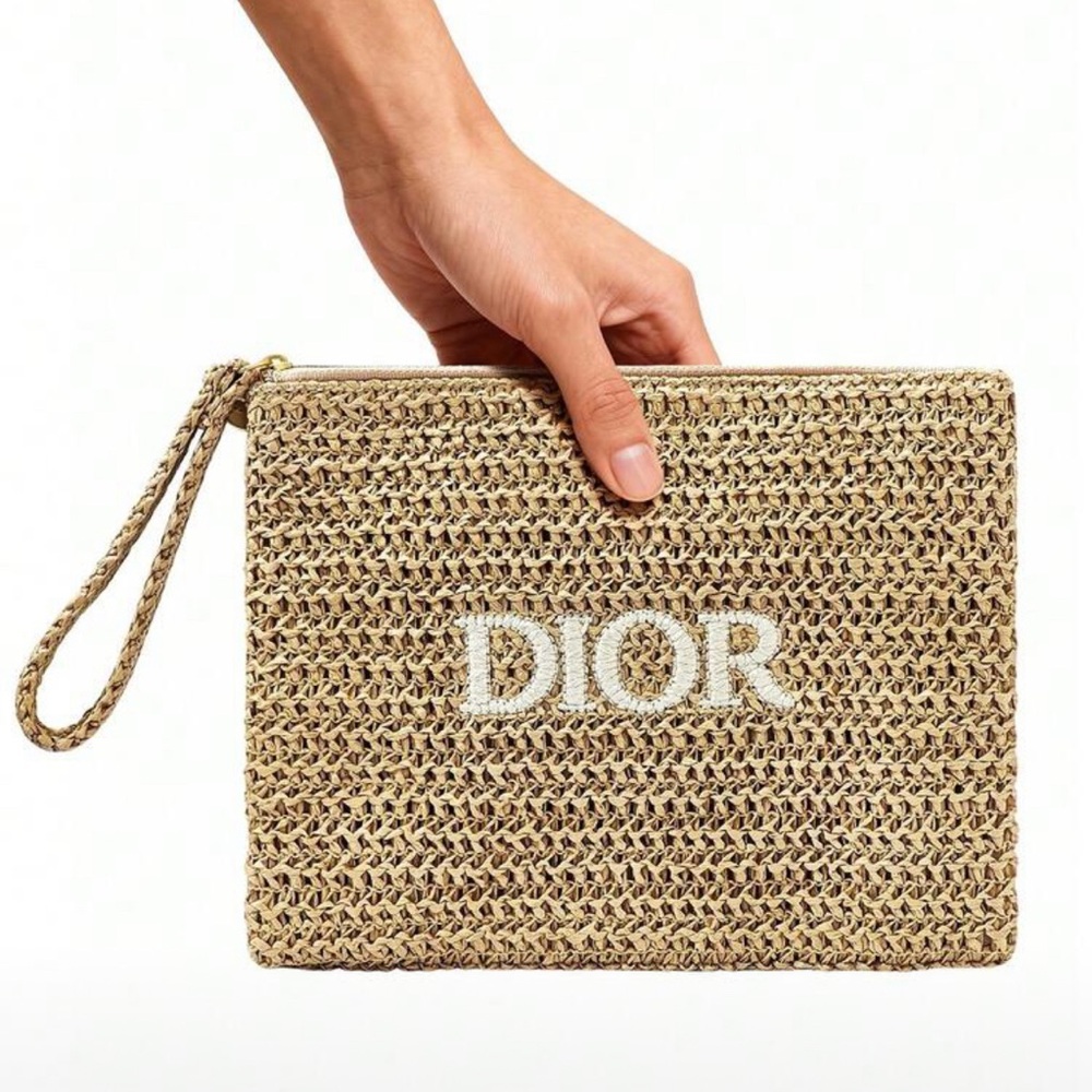 🔆DIOR  summer Beige Woven Wristlet 2025 - Picture 3 of 8